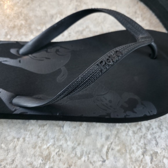 Polo Ralph Lauren Men\'s Triple Black Slide Sandals Big Logo Size 13 - 14 main image 5
